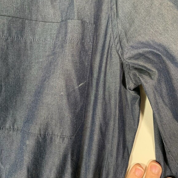 ATM Dress Women’s XS Chambray Button Up Long Sleeve Dress - Picture 9 of 10